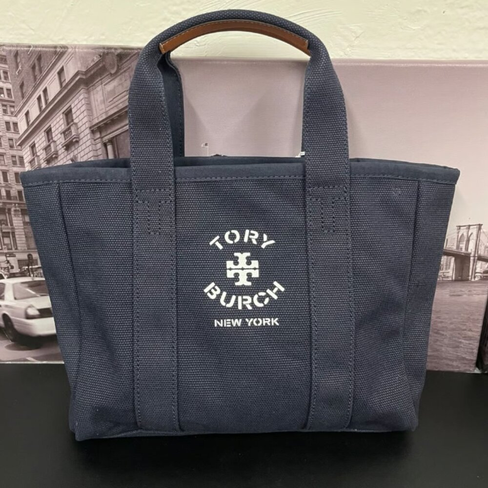 Tory Burch canvas small tote crossbody